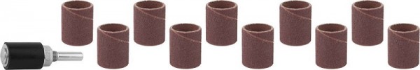 Цилиндр STAYER шлифовальный абразивный, с оправкой, d 18,7мм, Р 80/120, 10шт, 29918-H10