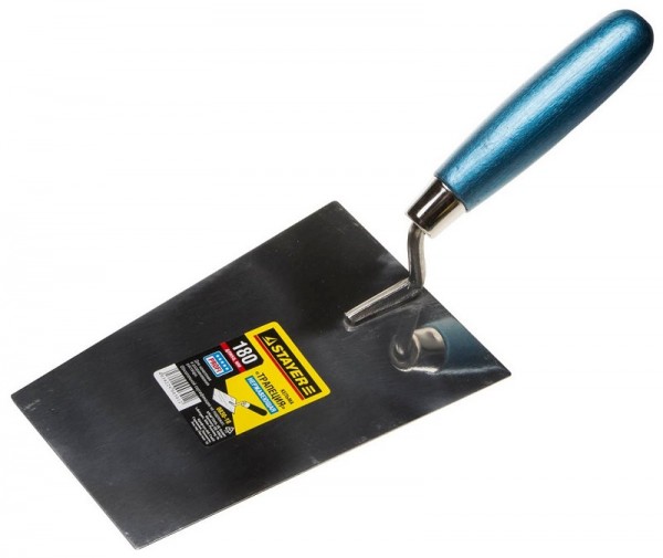 Кельма STAYER "PROFI", "трапеция", нержавеющее полотно, деревянная рукоятка, 180мм 0830-18