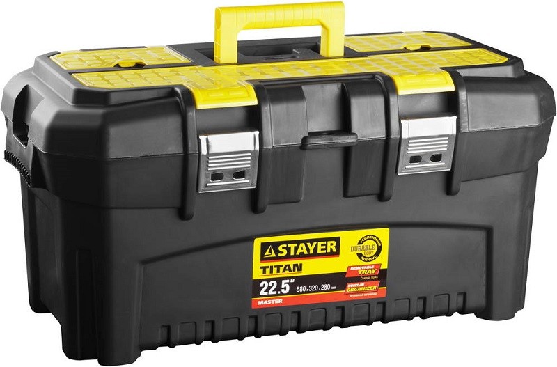 Ящик STAYER "MASTER" пластиковый для инструмента, 580x320x280мм (22") 38016-22