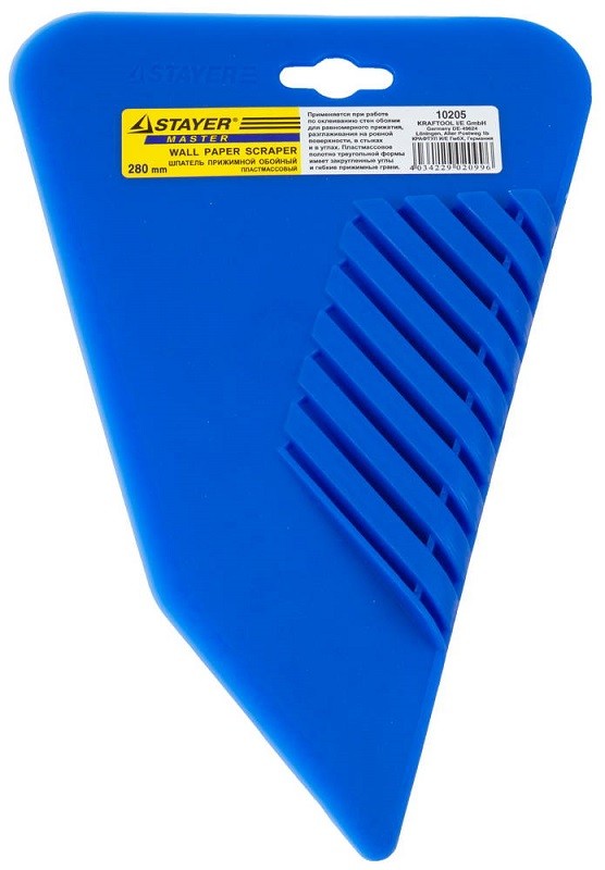 Шпатель STAYER прижимной, для обоев, пластмассовый, 280мм 10205