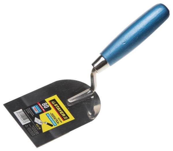 Кельма STAYER "PROFI", нержавеющее полотно, деревянная рукоятка, 80x110мм 0832-08