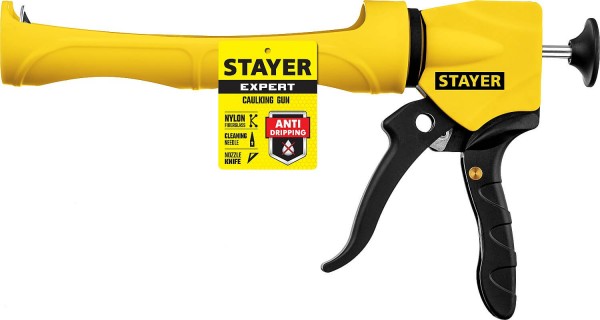 Полукорпусной пистолет для герметика Expert, антикапельная система, 310мл, Professional, STAYER, 06690