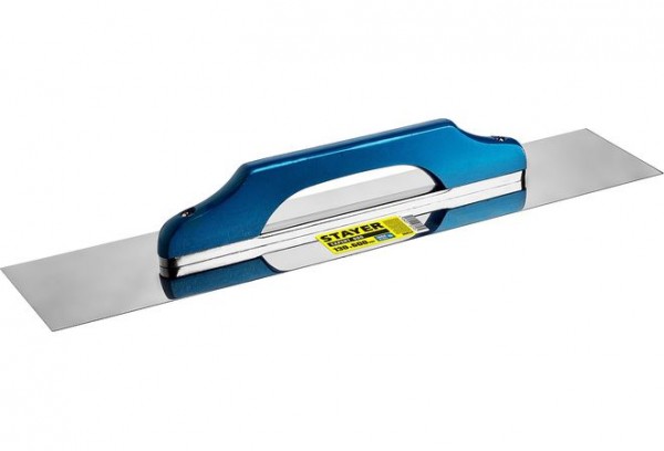 STAYER Eхpert 600 130х600 мм гладилка "Швейцарская" нержавеющая с деревянной ручкой, 08034