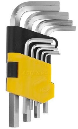 Ключи имбусовые укороченные STAYER 9 шт., Cr-V 2740-H9