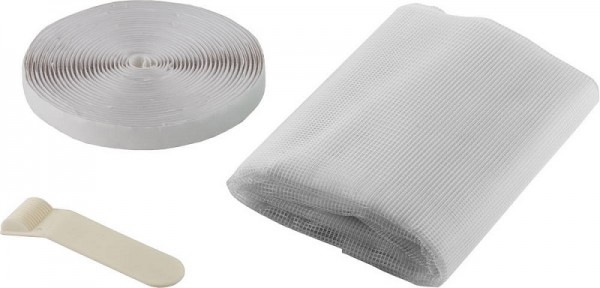 Сетка STAYER "COMFORT" противомоскитная для окна, с крепежной лентой, белая, ПЭТ, 1,1 х 1,3м 12480-11-13