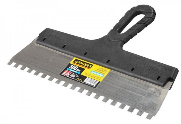 Шпатель зубчатый нержавеющий STAYER "PROFESSIONAL" 1009-30-08