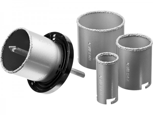 Набор STAYER "PROFESSIONAL": Коронки с основанием и центровочным сверлом, d=33, 53, 67, 73мм, 6 предм 33345-H6