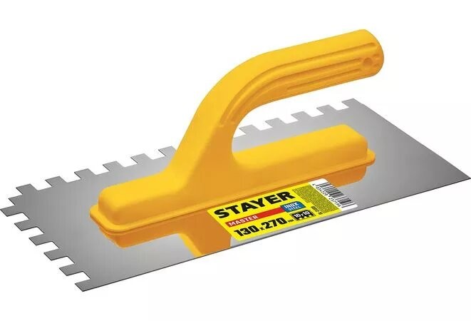 STAYER Master 130х27 0мм, 10х10 мм, гладилка штукатурная зубчатая ...