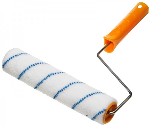 Валик STAYER "MASTER" NYLON ПОЛИАМИД малярный в сборе, ворс 6мм, бюгель 6мм, 40х240мм 03041-24