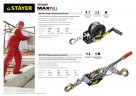 Лебедка ручная барабанная STAYER "MASTER", тяговая, тросовая, 0,45 т, 8 м 43112-0.5