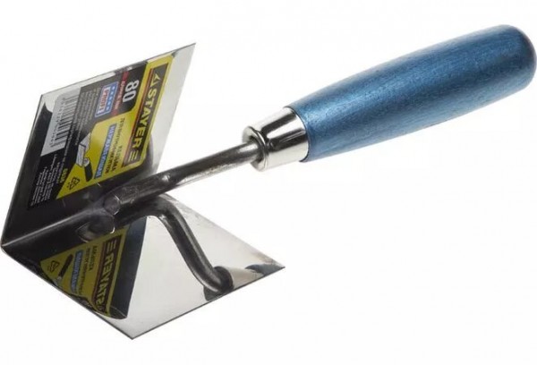 Кельма STAYER "PROFI" для внутренних углов, нержавеющее полотно,80х60мм, 0836