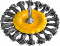 Щетка STAYER "PROFESSIONAL" дисковая со шпилькой, жгутированные пучки стальной проволоки 0,5мм, d=100мм, 35115-100