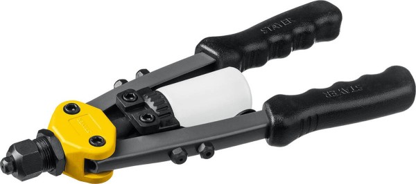 Заклепочник двуручный компактный STAYER "Professional" для заклёпок из Al, стали, нерж. стали d=2,4 / 3,2 / 4,0 / 4,8 мм, усиленный литой корпус 3116_z01