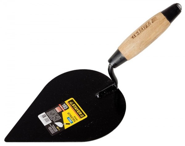 Кельма штукатура STAYER с деревянной усиленной ручкой КШ 0821-3