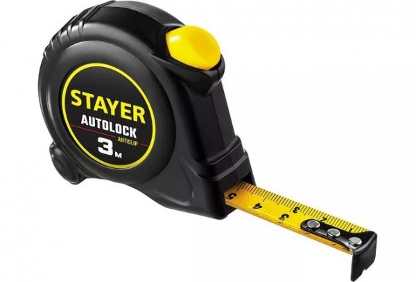 STAYER АutoLock 3м / 16мм рулетка с автостопом, 2-34126-03-16_z02