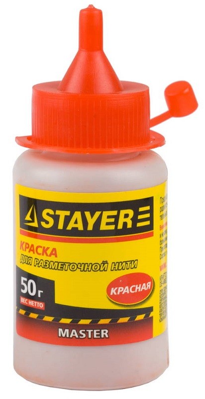 Краска STAYER для разметочных шнуров, красная, 50г 0640-2_z01