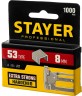 Скобы для степлера STAYER "Professional" тип 53 (красные) (A / 10 / JT21), 8 мм, 1000 шт., закаленные, особотвердые, 3159-08_z02