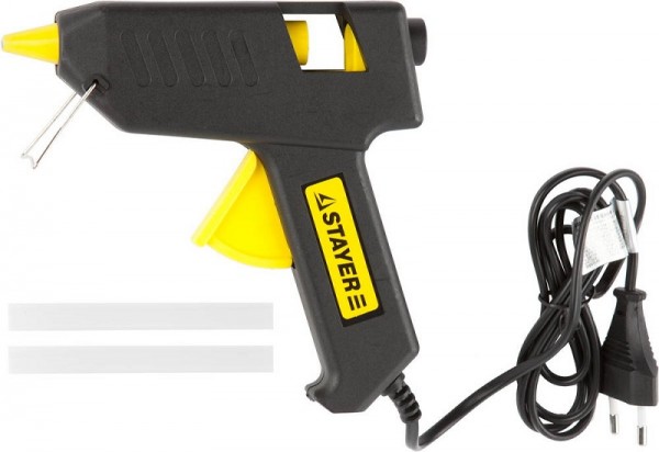 Пистолет STAYER "PROFI" клеевой (термоклеящий), электрический, 40Вт/220В, 11мм 0680-11_z01