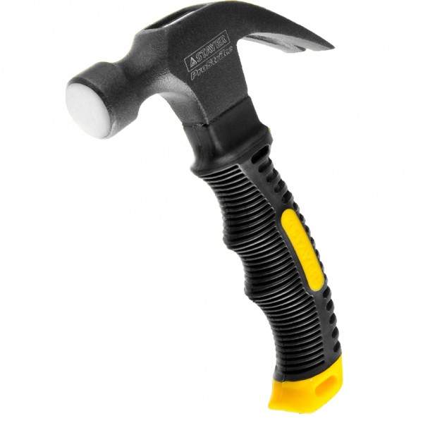 Молоток-гвоздодер STAYER "PROFESSIONAL" ProStrike укороченный с фиберглассовой рукояткой, 225 г 2026-225