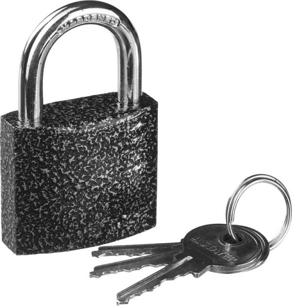 Замок STAYER "STANDARD" навесной, металлический корпус, закаленная дужка, 38мм, 37160-38