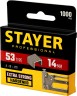 Скобы для степлера STAYER "Professional" тип 53 (A / 10 / JT21), 14 мм, 1000 шт., закаленные, особотвердые, 3159-14_z02