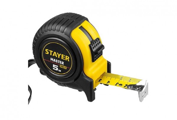 STAYER MASTER 3м / 16мм рулетка в ударостойком обрезиненном корпусе, 34025-03_z01