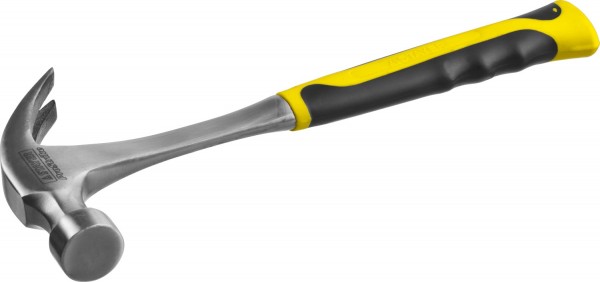 Молоток-гвоздодер STAYER "PROFESSIONAL" цельнометаллический с двухкомпонентной рукояткой, 560 г 2025-560