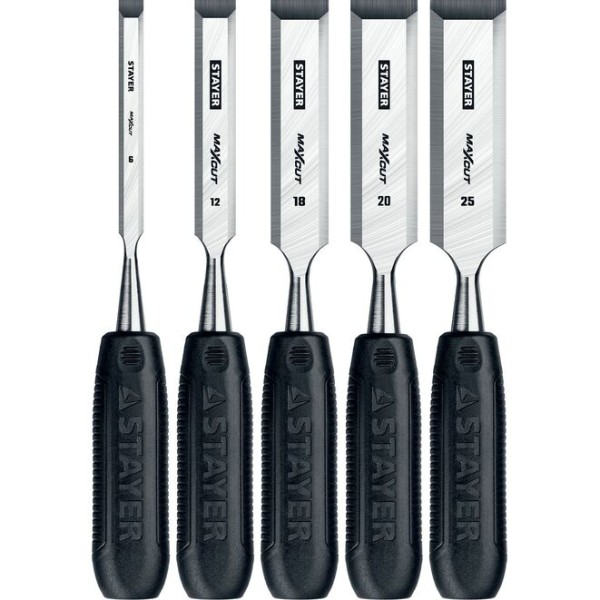 Набор стамесок STAYER 5 шт, 6/12/16/20/25 мм, плоских 1820-H5_z01