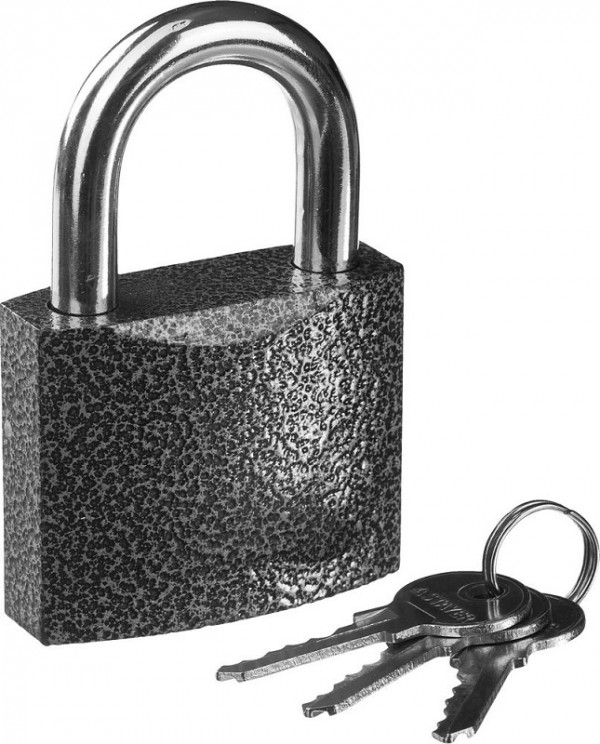 Замок STAYER "STANDARD" навесной, металлический корпус, закаленная дужка, 63 мм, 37160-60