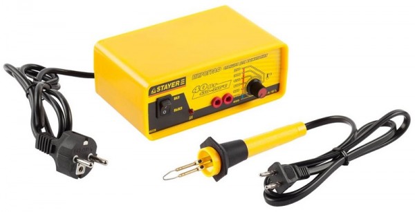 Станция STAYER "EXPERT" для выжигания (Пирограф), 2 сменных жала, температурный режим 450-750 °С, 40Вт 45228