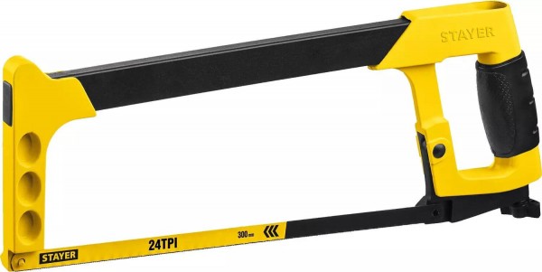 Ножовка по металлу STAYER "COBRA", 300мм, металлическая ручка, натяжение 100кгс, 2-15791_z02