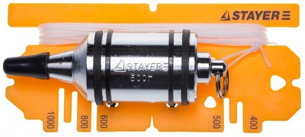 Отвес STAYER "PROFI" строительный со шнуром, с противоударными ободками, 500 г 06352-50
