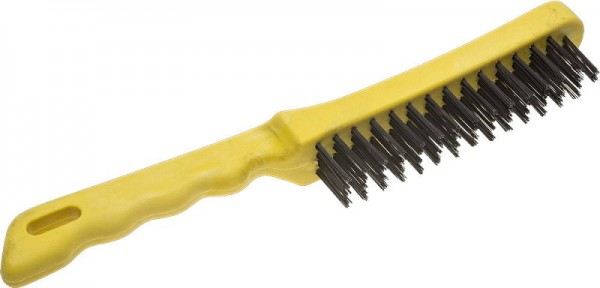 Щетка STAYER "MASTER" проволочная стальная с пластмассовой ручкой, 4 ряда, 35015-4