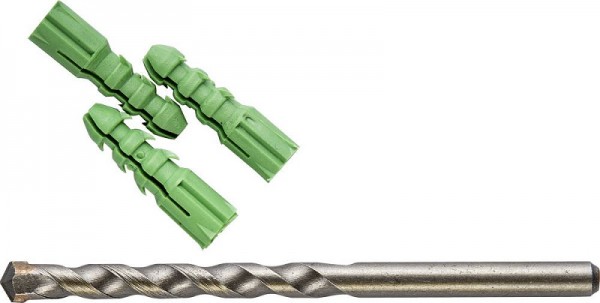 Набор STAYER Свeрла "MASTER" по бетону, 10мм, с дюбелями, 11 предметов, 29111-H11-10