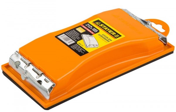 Брусок для шлифования STAYER с металлическим зажимом 3566-212