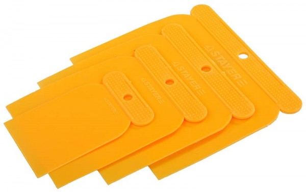 Набор шпателей STAYER ЯПОНЧИК, пластмассовые, 4шт: 50, 80, 100, 120мм 1010-H4