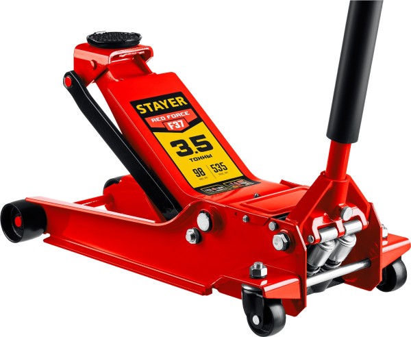 STAYER 3.5 т, 98-535 мм, универсальный для СТО, подкатной домкрат 43158-3.5  RED FORCE