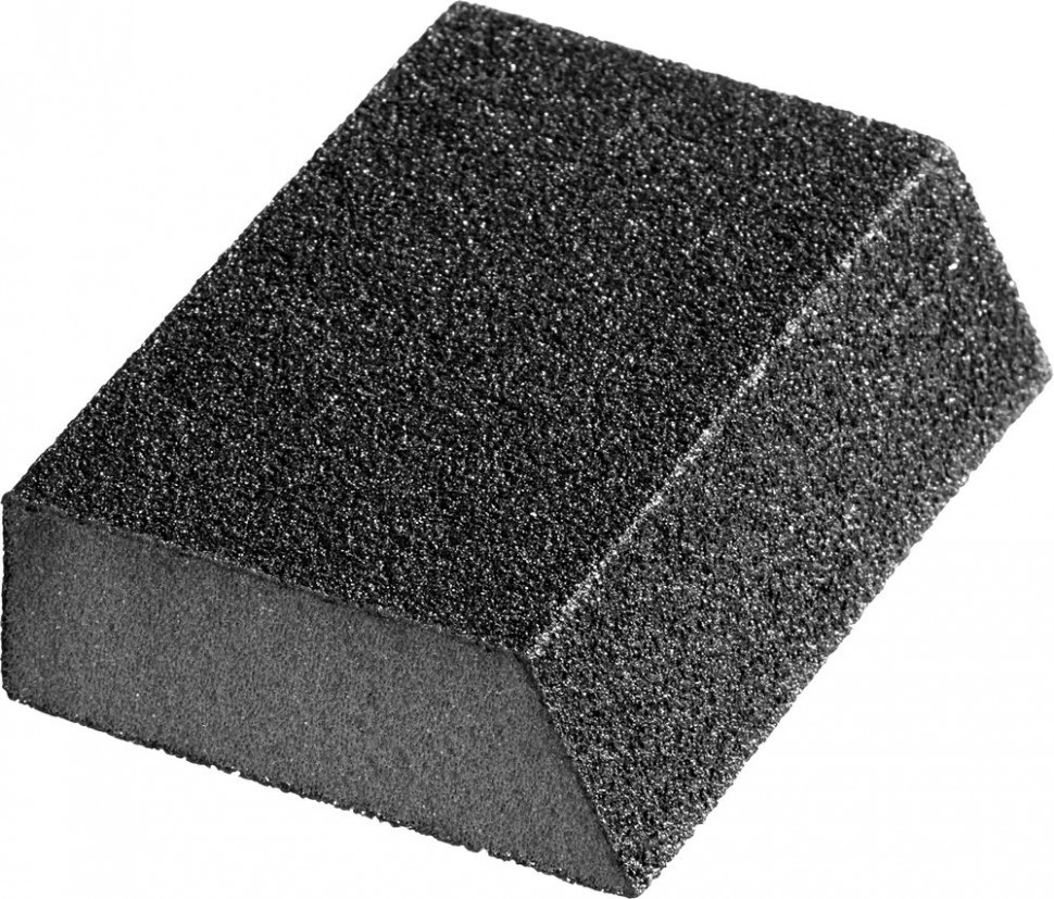 Губка шлифовальная STAYER "MASTER" угловая, зерно - оксид алюминия, Р120, 100 x 68 x 42 x 26 мм, средняя жесткость, 3561-120