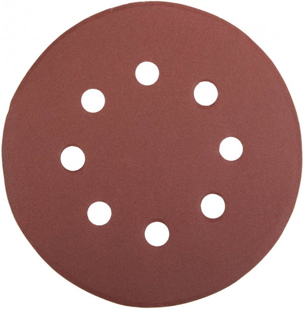 Круг шлифовальный универсальный STAYER "MASTER" из абразивной бумаги на велкро основе, 8 отверстий, Р320, 125мм, 5шт, 35452-125-320