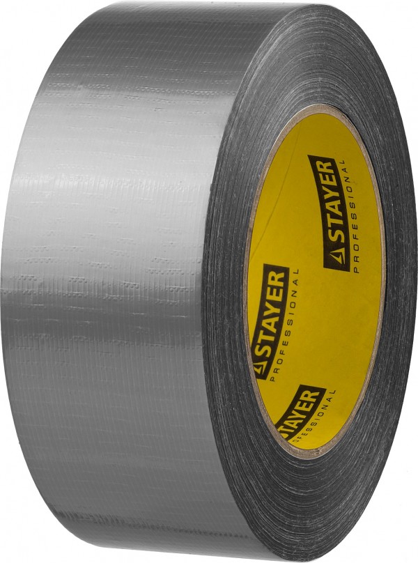 Лента STAYER "MASTER" "UNIVERSAL" клейкая, армированная, влагостойкая, 50ммх45м, металлик, карманная 12080-50-50