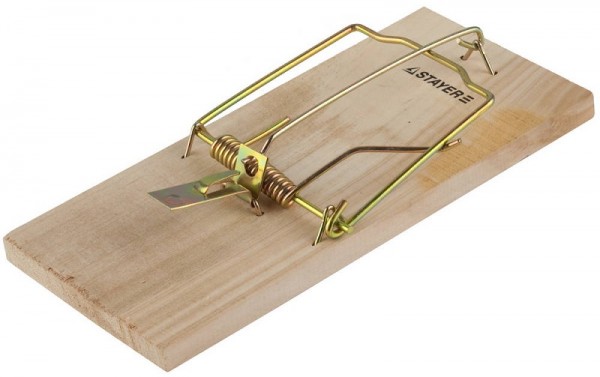 Крысоловка STAYER "STANDARD", деревянное основание 40501-L