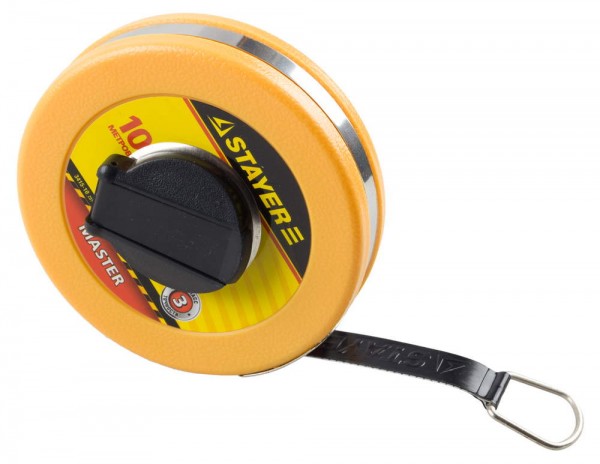 Мерная лента STAYER "MASTER", фиберглассовое двустороннее полотно, 10м, 3415-10_z01