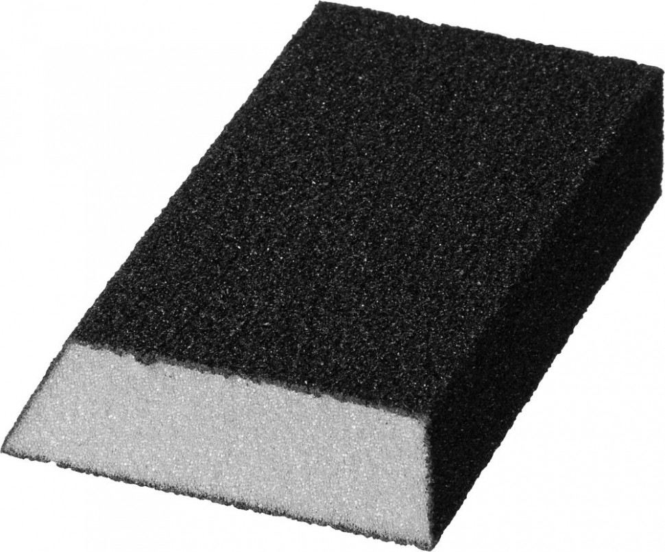 Губка шлифовальная STAYER "MASTER" угловая, зерно - оксид алюминия, Р80, 100 x 68 x 42 x 26 мм, средняя жесткость, 3561-080