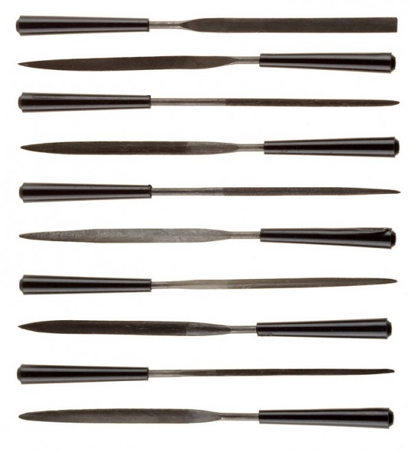 Набор STAYER "MASTER" Надфили с пластмассовой ручкой, 100мм, 10шт 16011-H10_z01