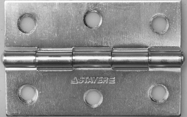 Петля дверная STAYER "MASTER" универсальная, цвет белый цинк, 75мм, 37611-75-1