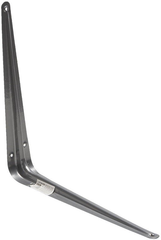 Уголок-кронштейн STAYER "MASTER", 345х300мм, серый, 37406-2