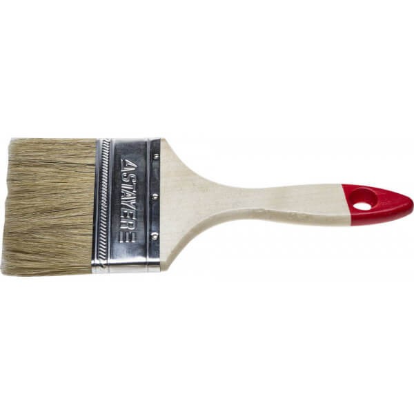 Кисть плоская STAYER "UNIVERSAL-STANDARD", светлая натуральная щетина, деревянная ручка, 100мм 0101-100
