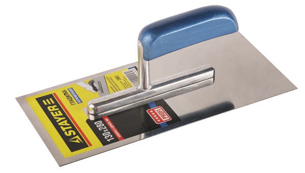 Гладилка STAYER "PROFI" нержавеющая с деревянной ручкой, гладкая, 13х280мм, 0802