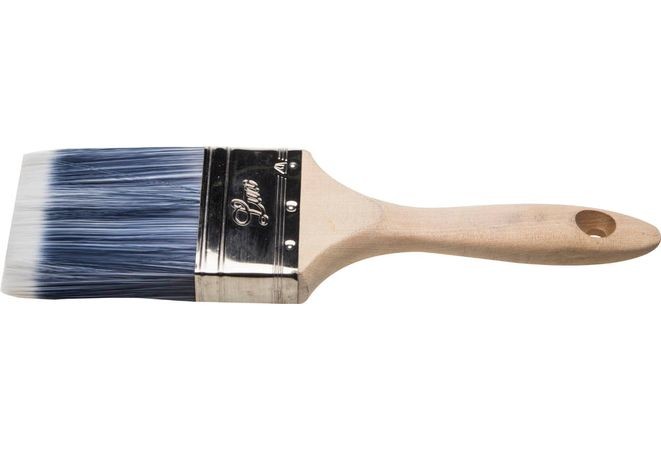 Кисть плоская STAYER "AQUA-LUX", искусственная щетина, неокрашенная профессиональная деревянная ручка, 63мм, 01055-063