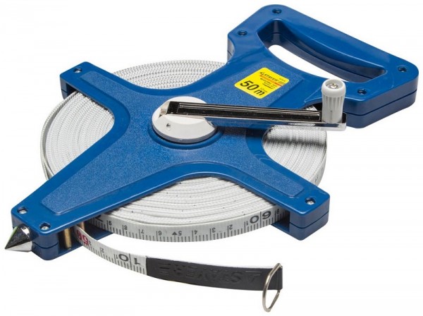 Мерная лента STAYER "ГЕОДЕЗИЙНАЯ", фиберглассовое полотно, 50м 3418-50